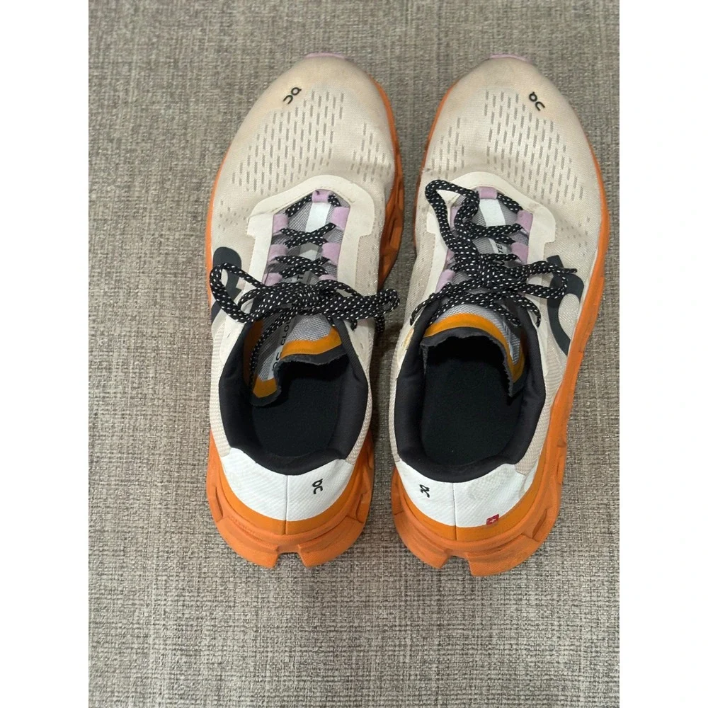 On Cloudmonster Womens Running Shoes Orange Cream Lavender Sneaker 11